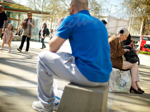 sitting down for a cigarette...