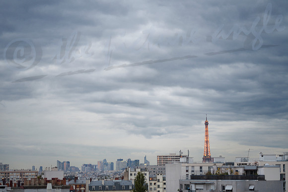 Evening view from the roof terrace